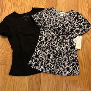 (2) Scrubology Scrub Tops